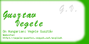 gusztav vegele business card